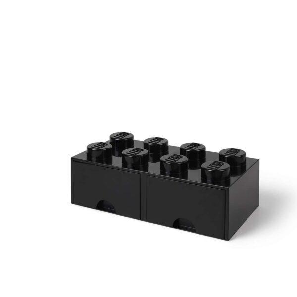 Opbergbox met 2 Lades Brick 8 - Zwart