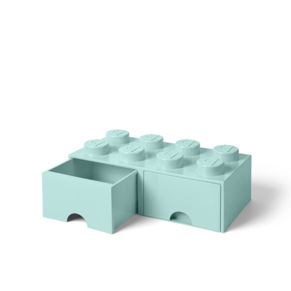 Opbergbox met 2 Lades Brick 8 - Pastel Zeeblauw